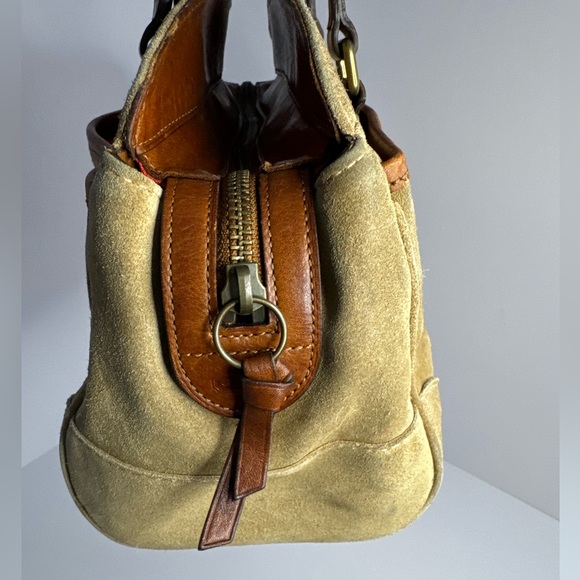 Coach Vintage Camel Leather Suede Satchel Bag - Picture 6 of 15